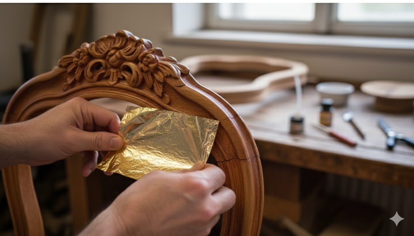 Gold Leaf - Real Gold Loose Sheet for Painting, Arts and Crafts| Cake Decor | Tanjore Painting |Luxury Gold Color For Walls & Many Others Gold Related Use Use