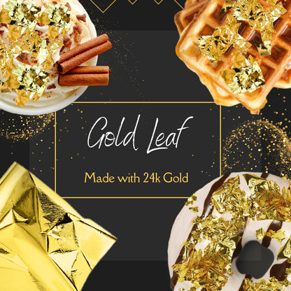 Gold Leaf - Real Gold Loose Sheet for Painting, Arts and Crafts| Cake Decor | Tanjore Painting |Luxury Gold Color For Walls & Many Others Gold Related Use Use