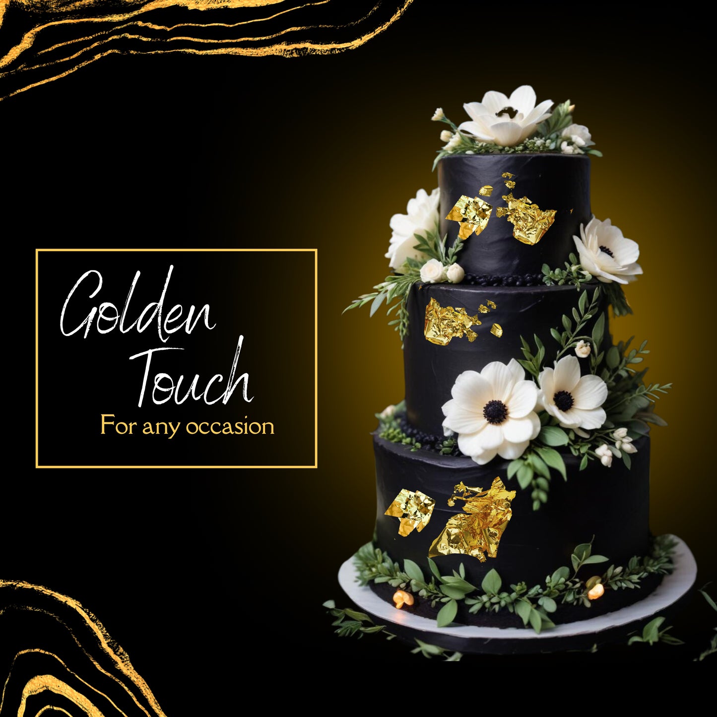 Gold Leaf - Real Gold Loose Sheet for Painting, Arts and Crafts| Cake Decor | Tanjore Painting |Luxury Gold Color For Walls & Many Others Gold Related Use Use