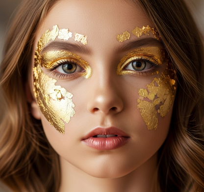 Gold Leaf - Real Gold Loose Sheet for Painting, Arts and Crafts| Cake Decor | Tanjore Painting |Luxury Gold Color For Walls & Many Others Gold Related Use Use