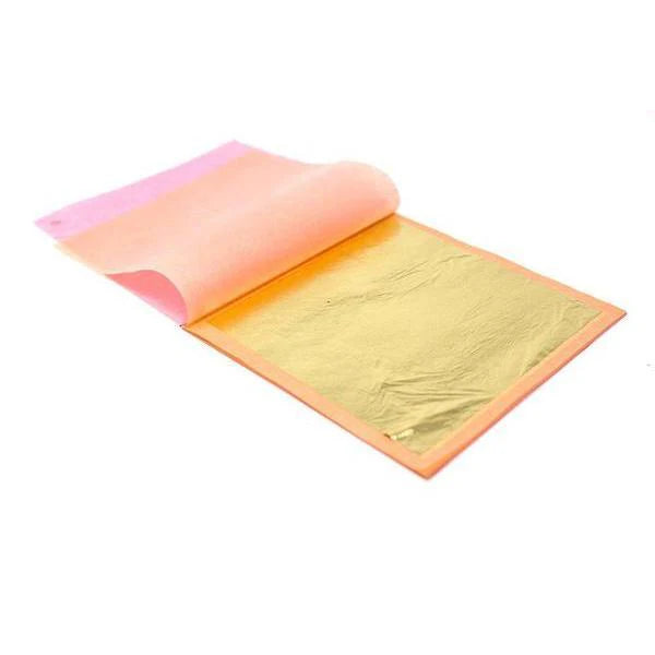 Gold Leaf - Real Gold Loose Sheet for Painting, Arts and Crafts| Cake Decor | Tanjore Painting |Luxury Gold Color For Walls & Many Others Gold Related Use Use